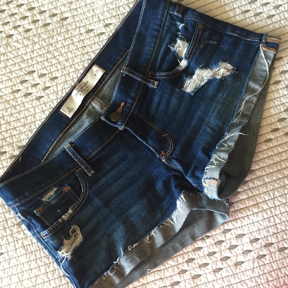 Abercrombie & Fitch Distressed Jean Shorts